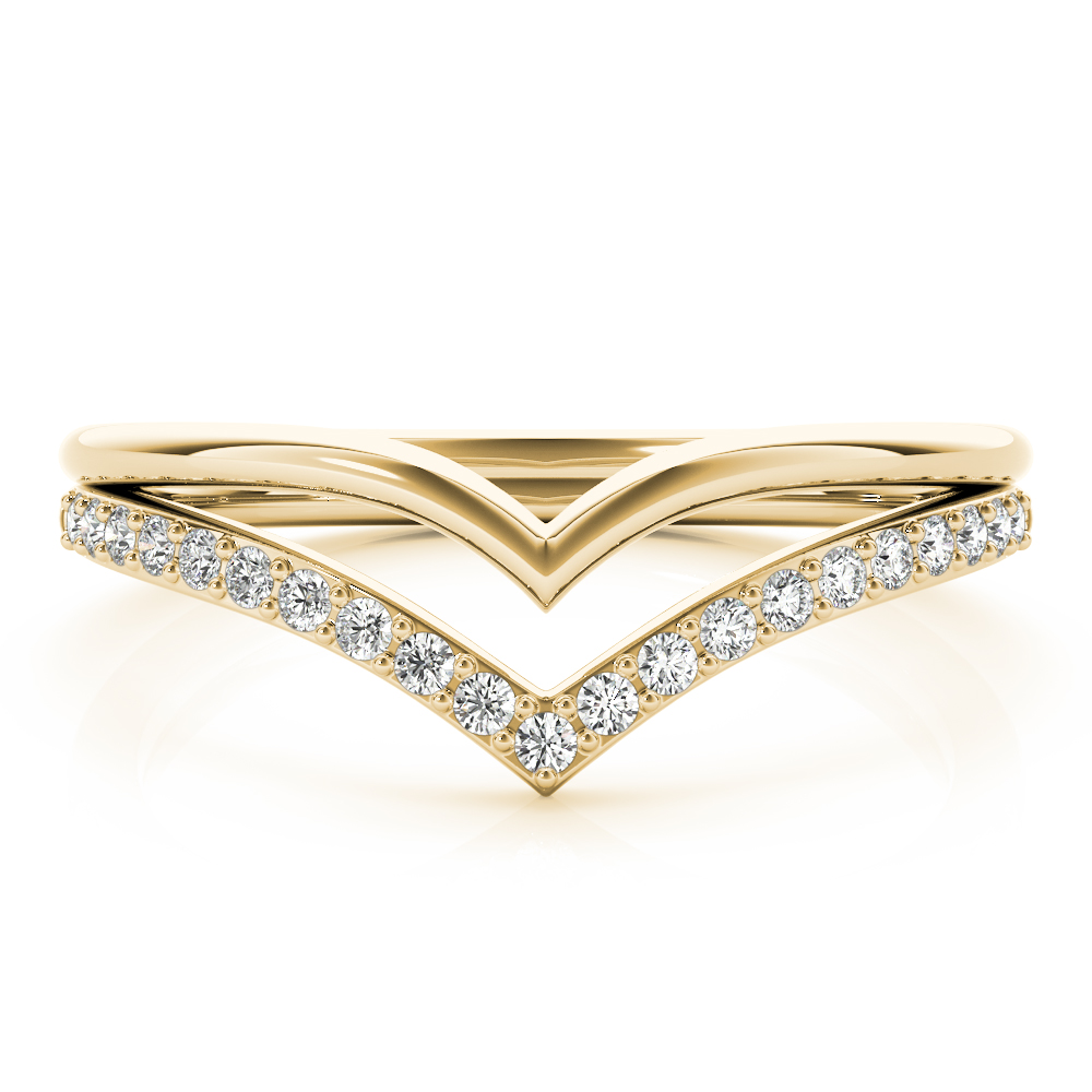 Bernica Lab Grown Diamond Yellow Gold Pave set Women's Wedding Ring