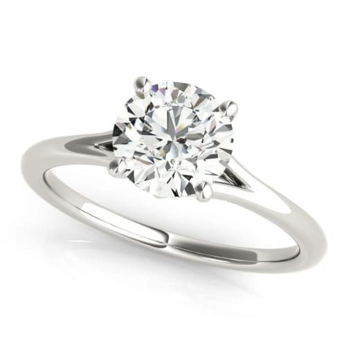 Round Solitaire Diamond Ring Side View