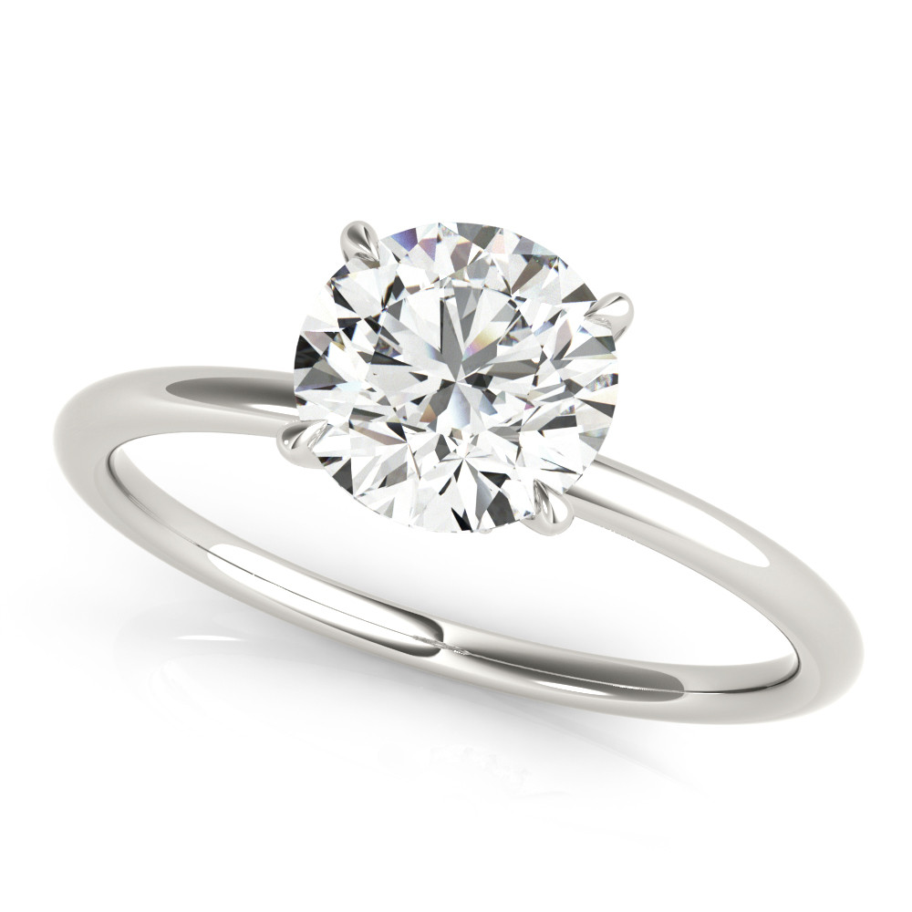 0.2 Ct Natural Round Cut Jazmin Halo Diamond Rings in Silver 925