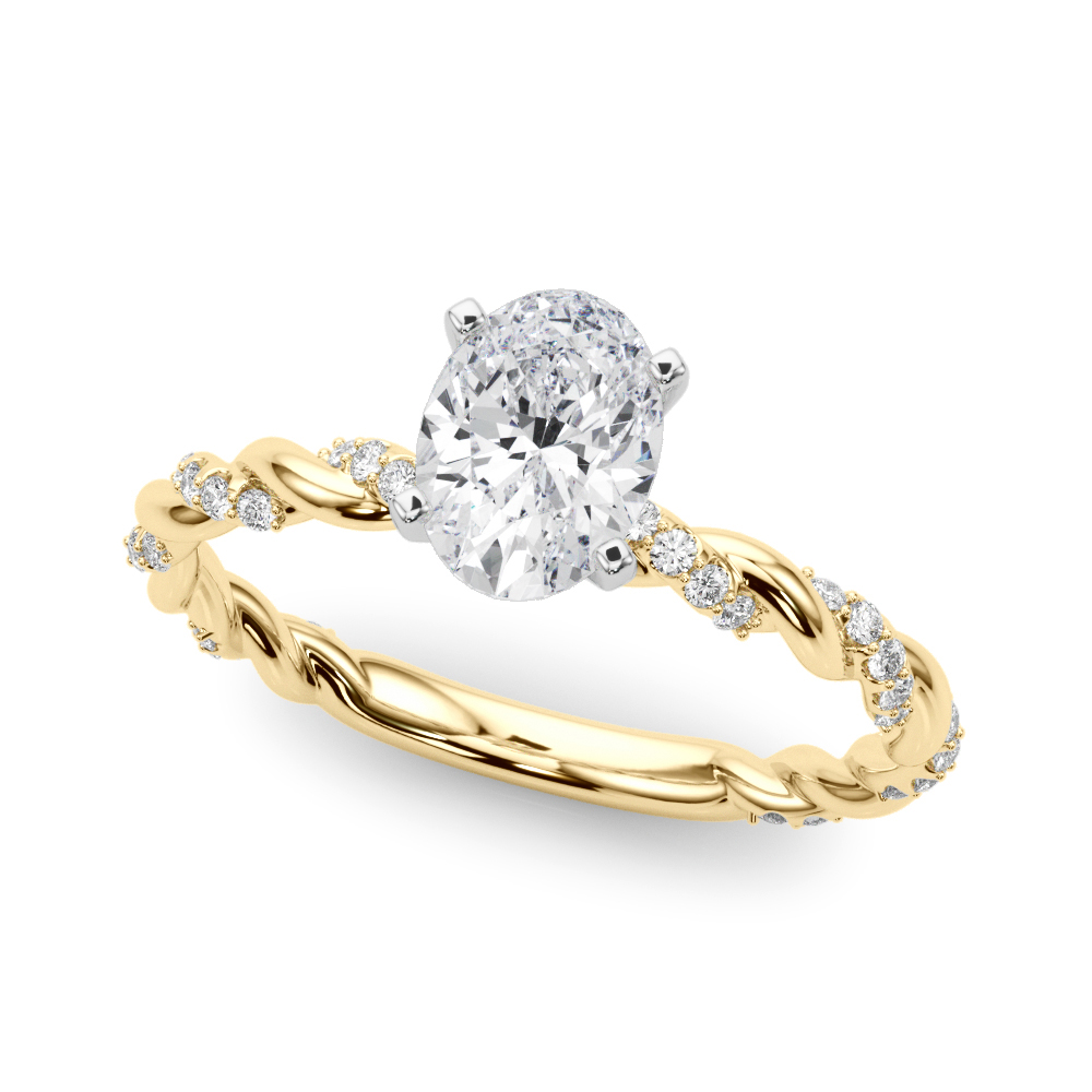 Zian Lab-Created 4 Prong Setting Diamond Ring