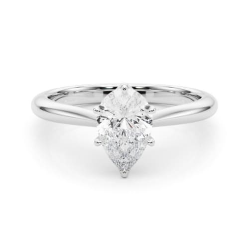 0.1 Ct Lab-Created Diamond Pear Cut Makayla  Classic Solitaire Engagement Rings