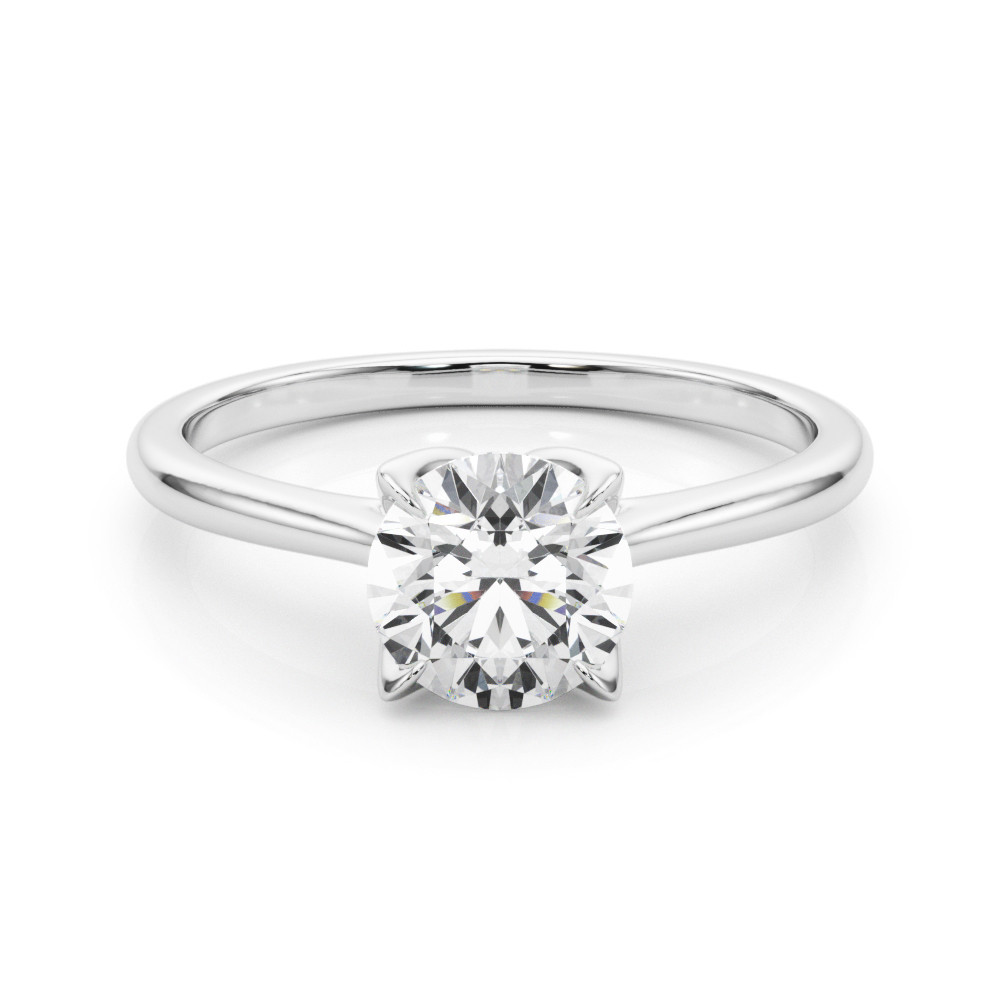 0.2 Ct Lab-Created Diamond Round Cut Mckenna  Classic Solitaire Engagement Rings in Silver 925