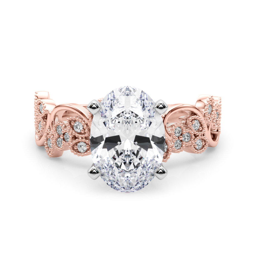 Zeonna Natural 4 Prong Diamond Ring