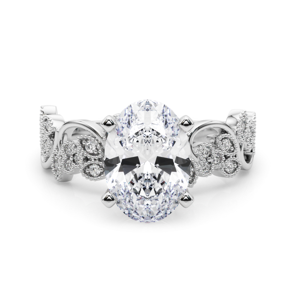 Zeonna Natural 4 Prong Diamond Ring