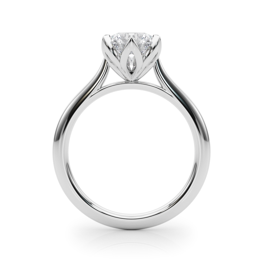 0.33 Ct Natural Round Cut Sophie  Diamond Solitaire Rings in Silver 925
