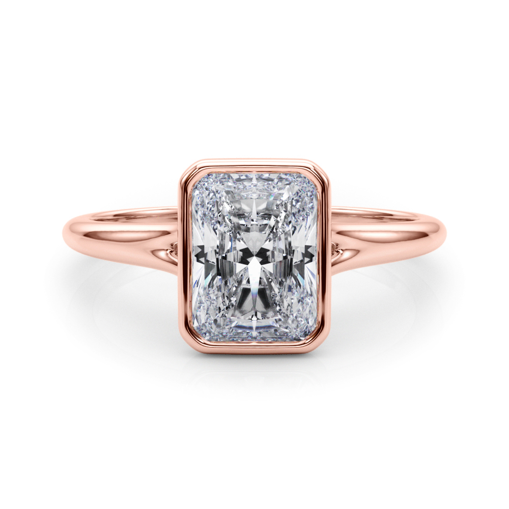 1.75 Ct Lab-Created Radiant Cut Serlin  Solitaire Diamond Rings in Silver 925