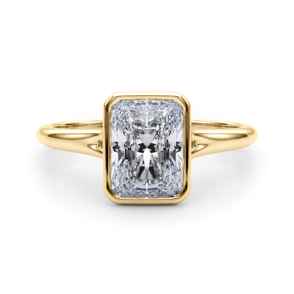 Serlin Lab Grown Yellow Gold Solitaire Diamond Ring