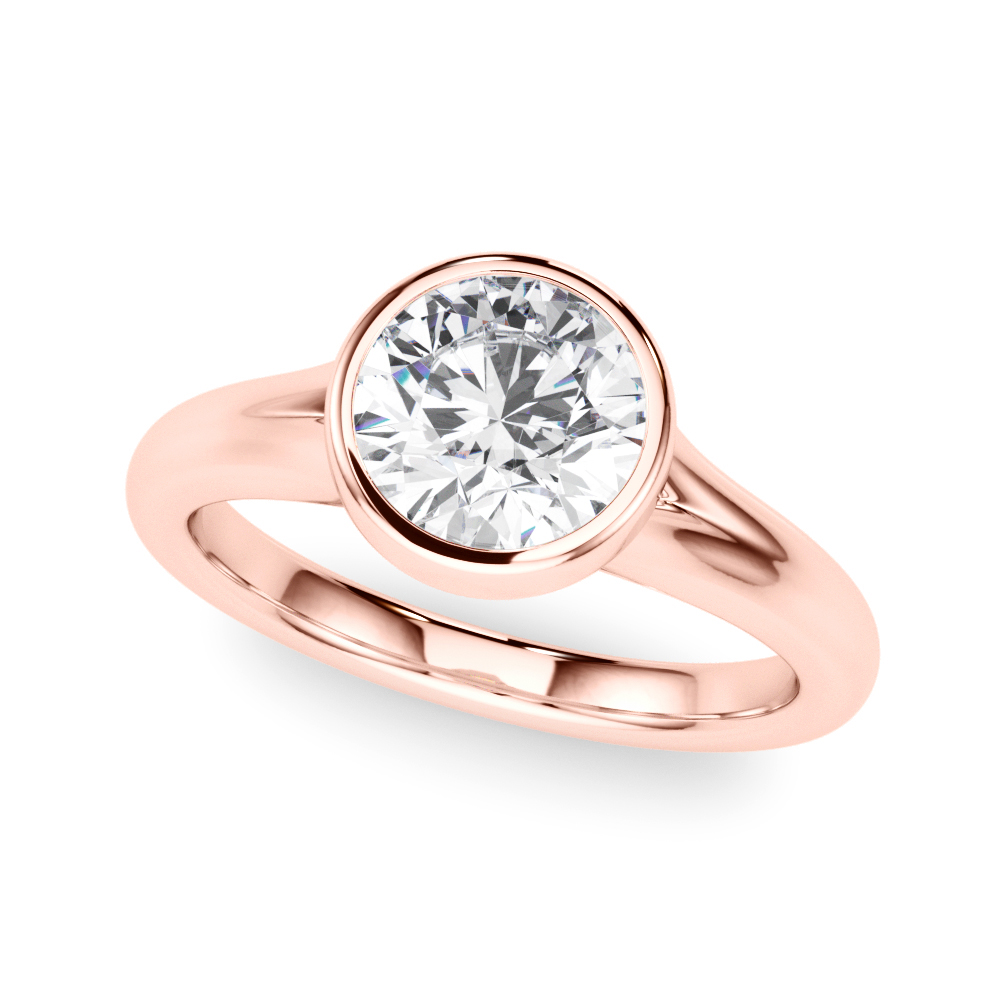 0.33 Ct Natural Round Cut Amelia  Diamond Solitaire Rings in Silver 925