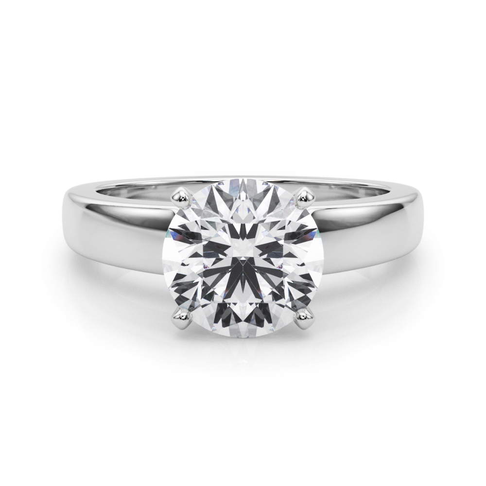 Claren Natural 4 Prong  Solitaire Diamond Ring