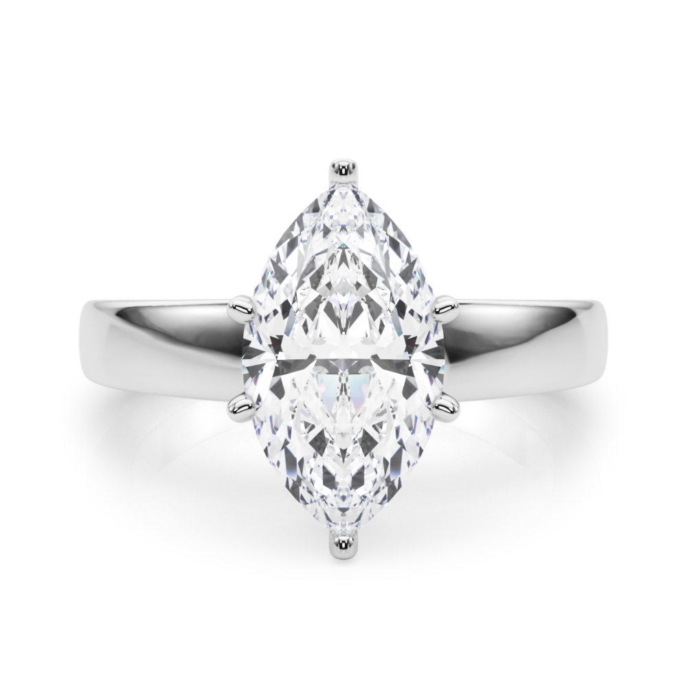 Claren Natural 6 Prong  Solitaire Diamond Ring