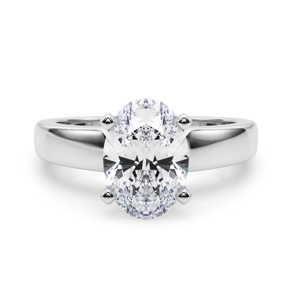 Claren Natural 4 Prong  Solitaire Diamond Ring