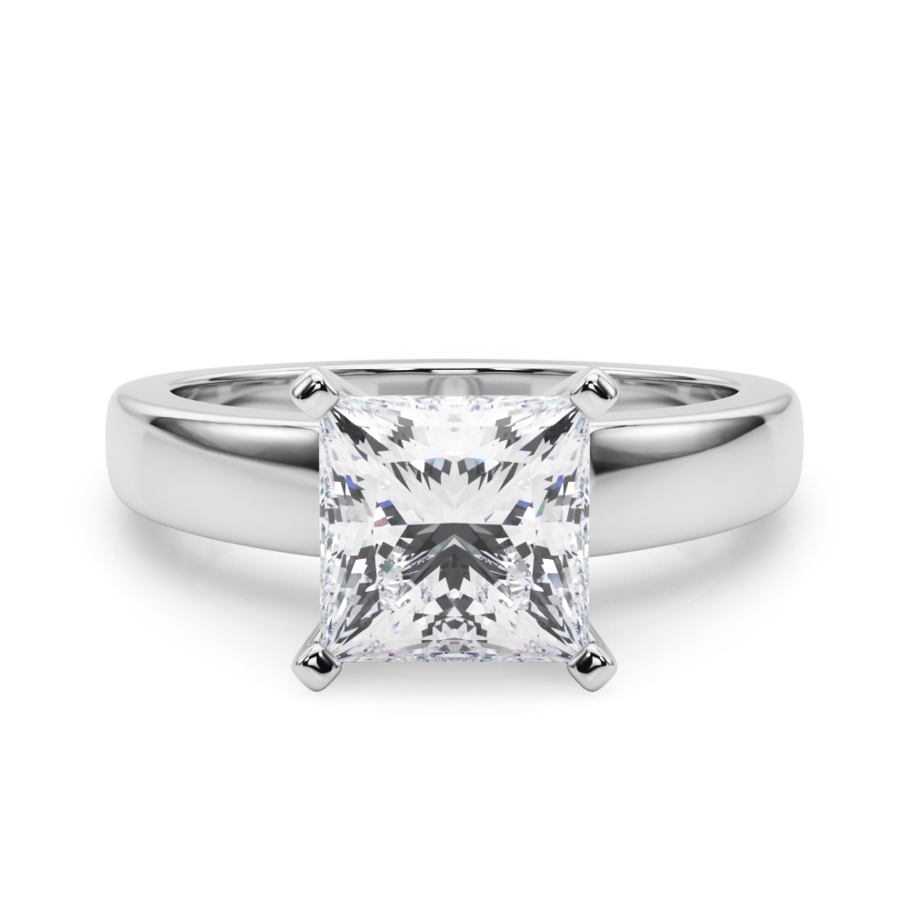 Claren Natural 4 Prong  Solitaire Diamond Ring