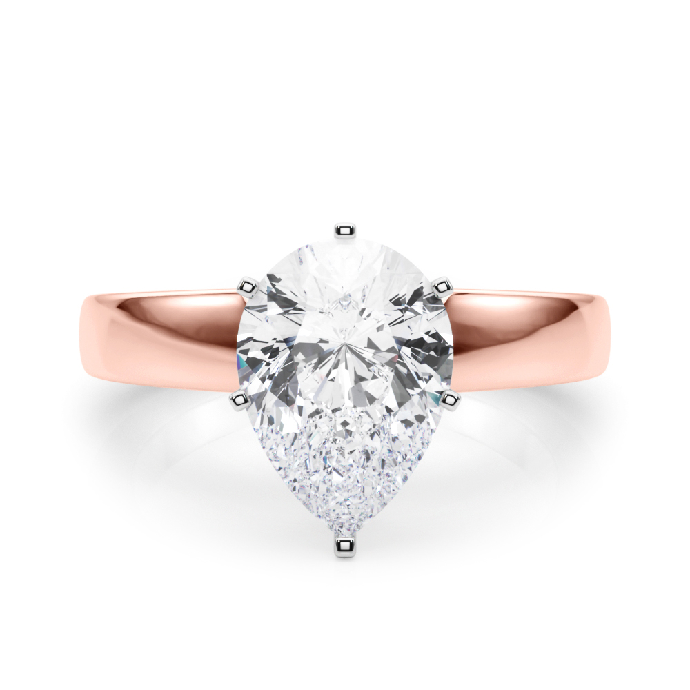 SunshineDiamonds Diamond Solitaire Diamond Rings in 9K Rose - 15