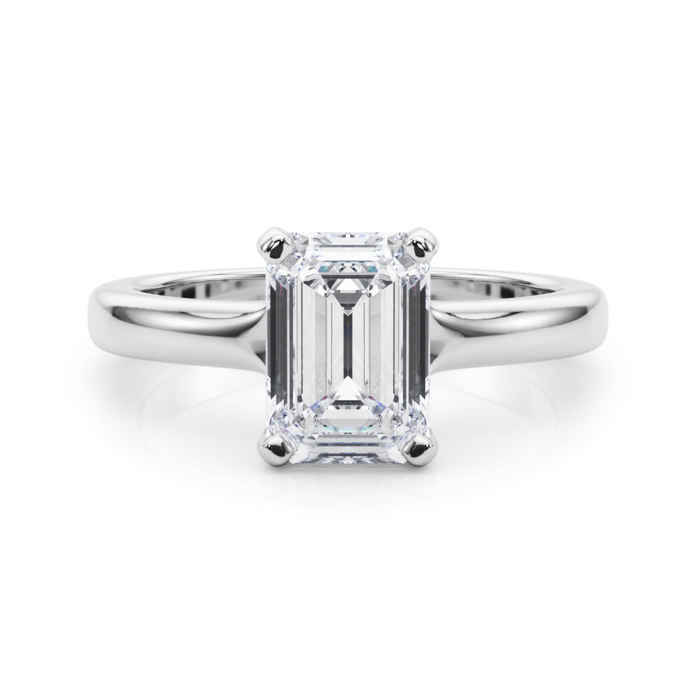 Earlina Natural 4 Prong  Solitaire Diamond Ring