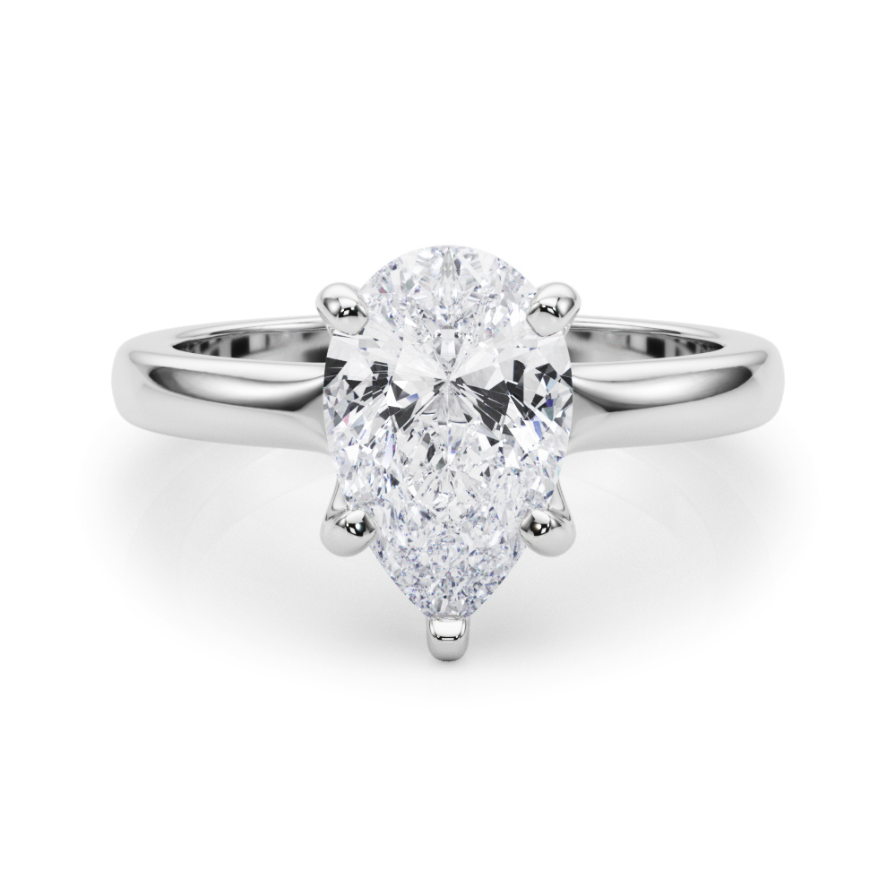 Dravida Natural 5 Prong  Solitaire Diamond Ring