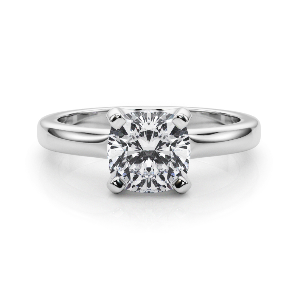 Crisle Natural 4 Prong  Solitaire Diamond Ring