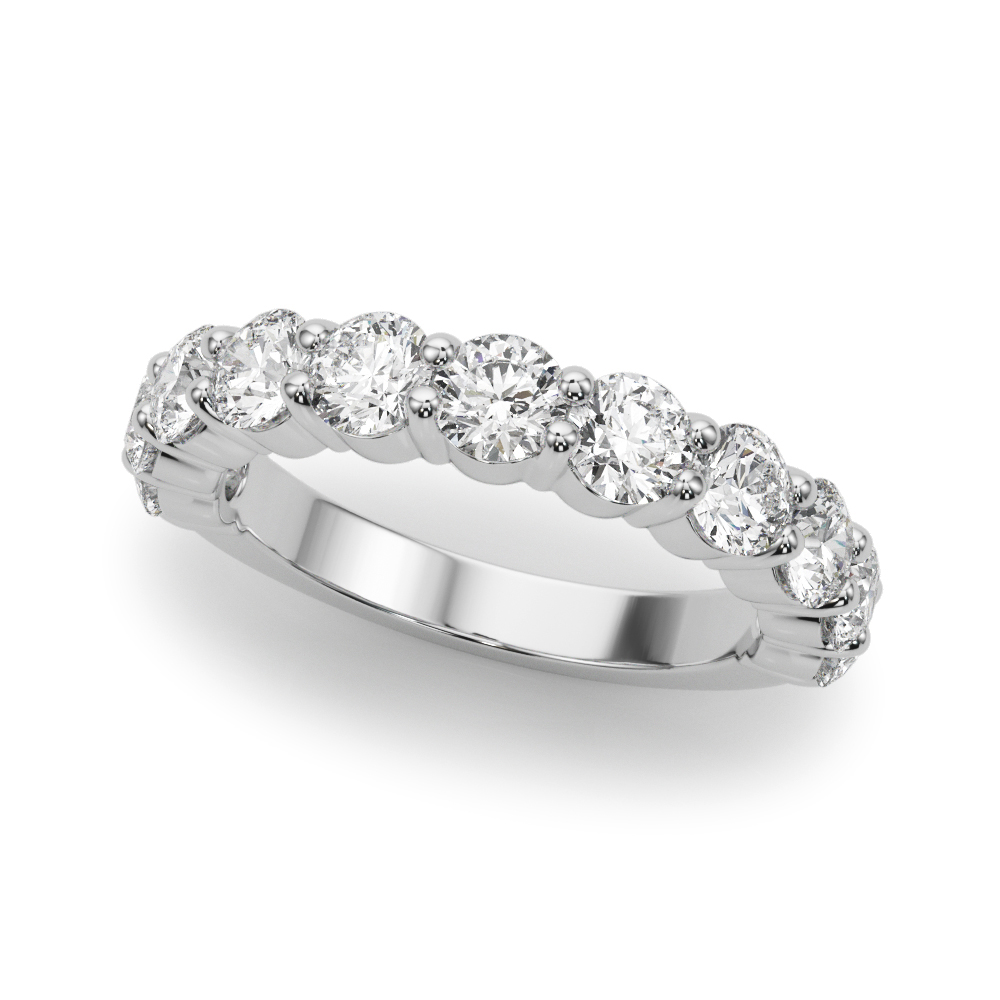 1.01 Ct Lab-Created Round Cut Amensa  Diamond Rings in Silver 925