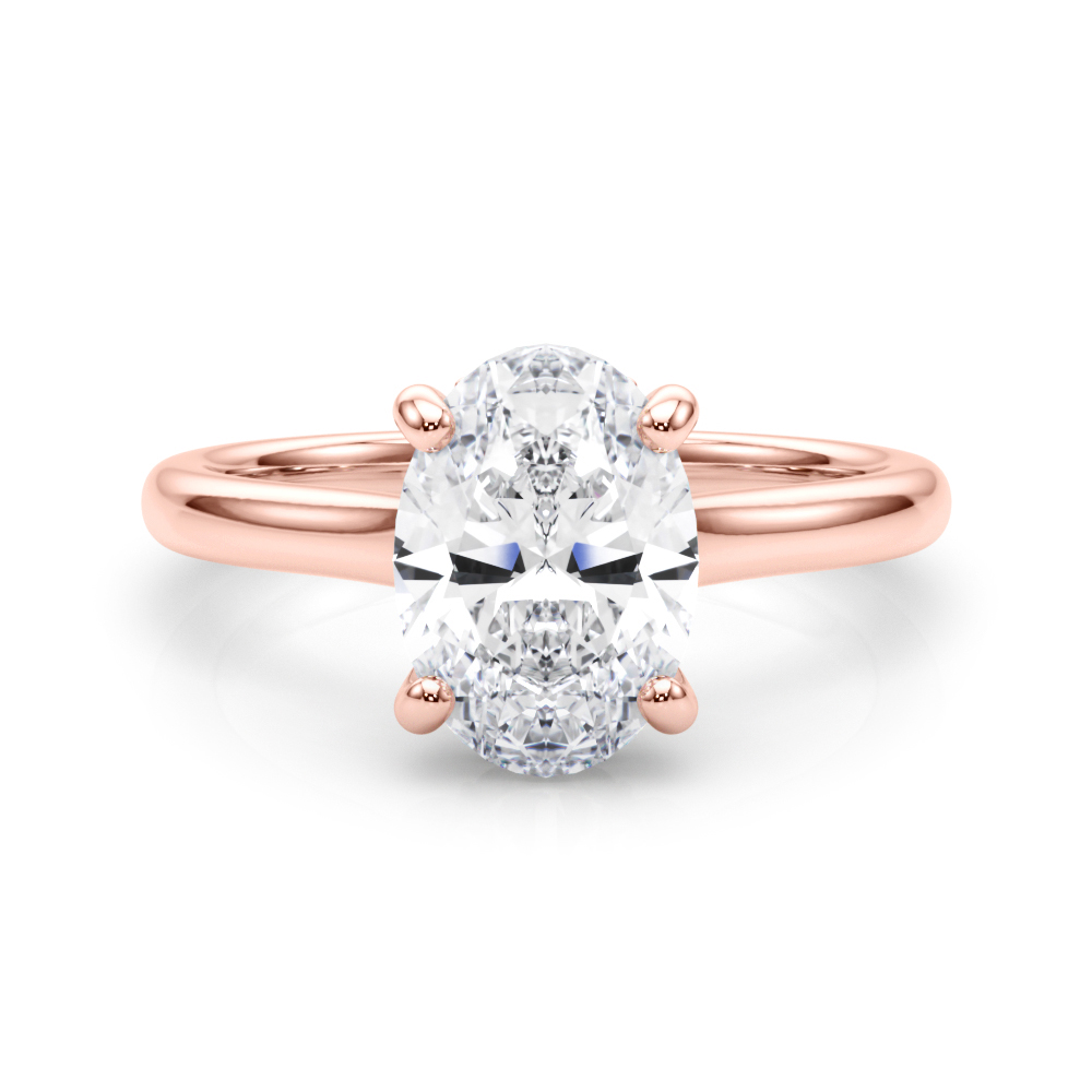 SunshineDiamonds Halo Engagement Rings in 9K Rose