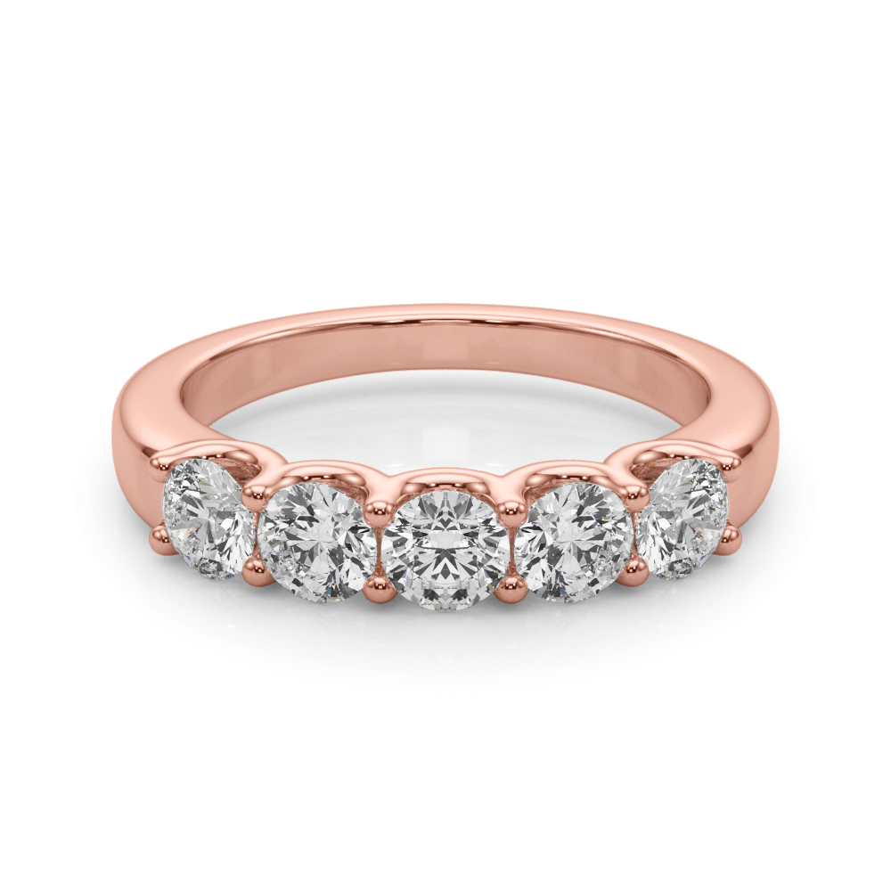 Melana Lab Grown Rose Gold Shared Prong Set  Diamond Ring