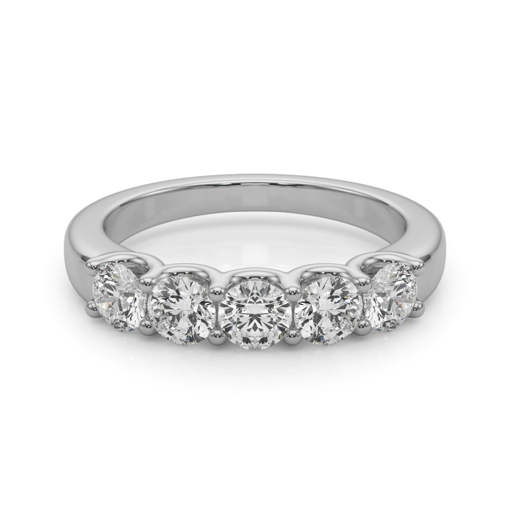 Melana Lab Grown Round cut Shared Prong Set  Diamond Ring