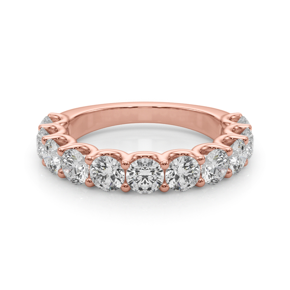 Ezera Lab Grown Rose Gold U Prong set  Diamond Ring
