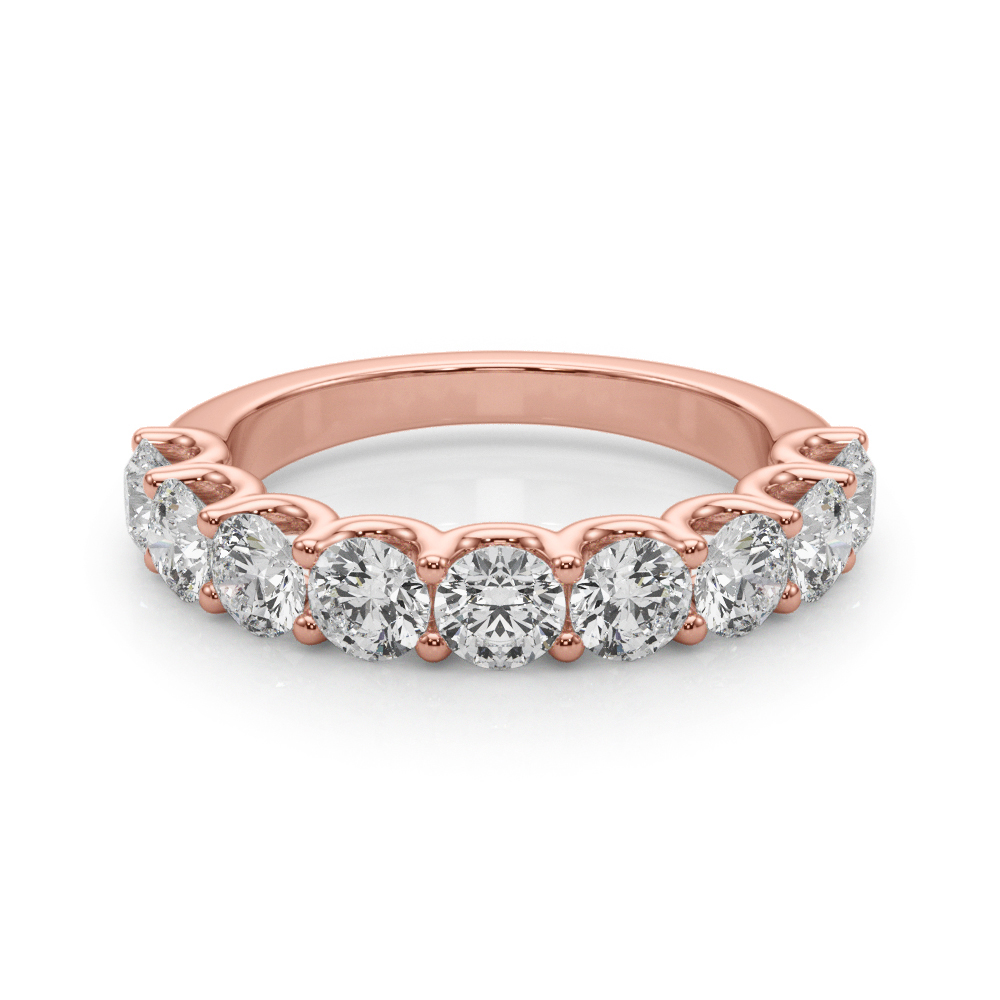 Lional Lab Grown Rose Gold Shared Prong Set  Diamond Ring