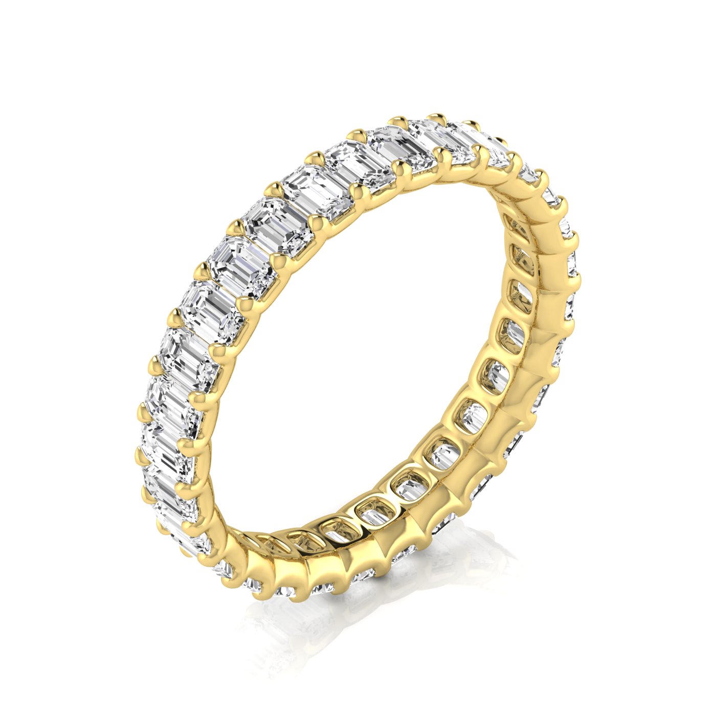Rilanclin Lab Grown Yellow Gold Prong set  Diamond Ring