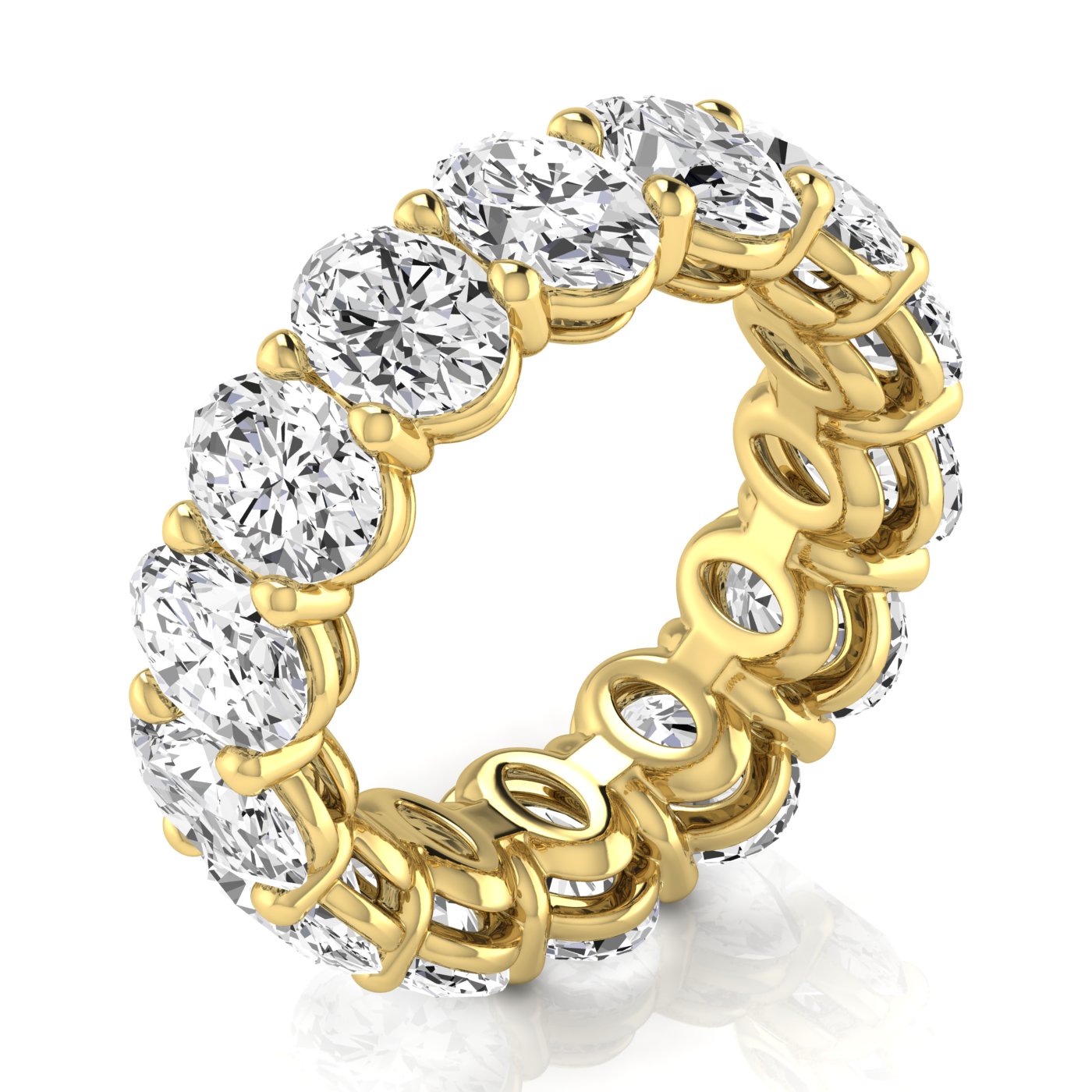 Rilanclya Lab Grown Yellow Gold Prong set  Diamond Ring