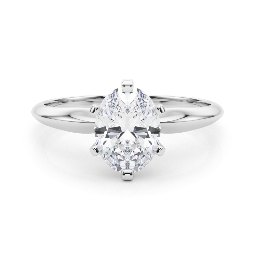 Breesle Natural 6 Prong  Solitaire Diamond Ring