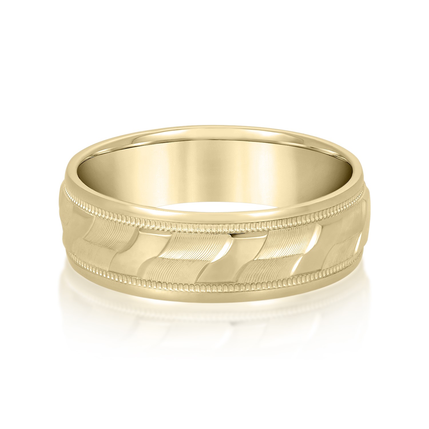 Jefrin Yellow Gold Women's Wedding Ring