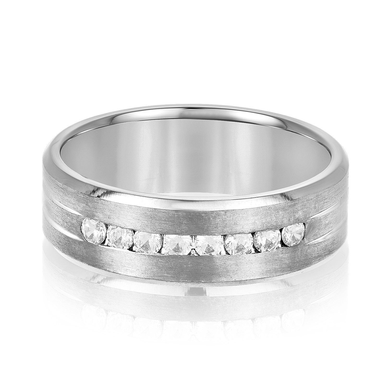 0.5 Ct Lab Grown Diamond Round Cut Nerosina Women's Wedding Rings in Silver 925