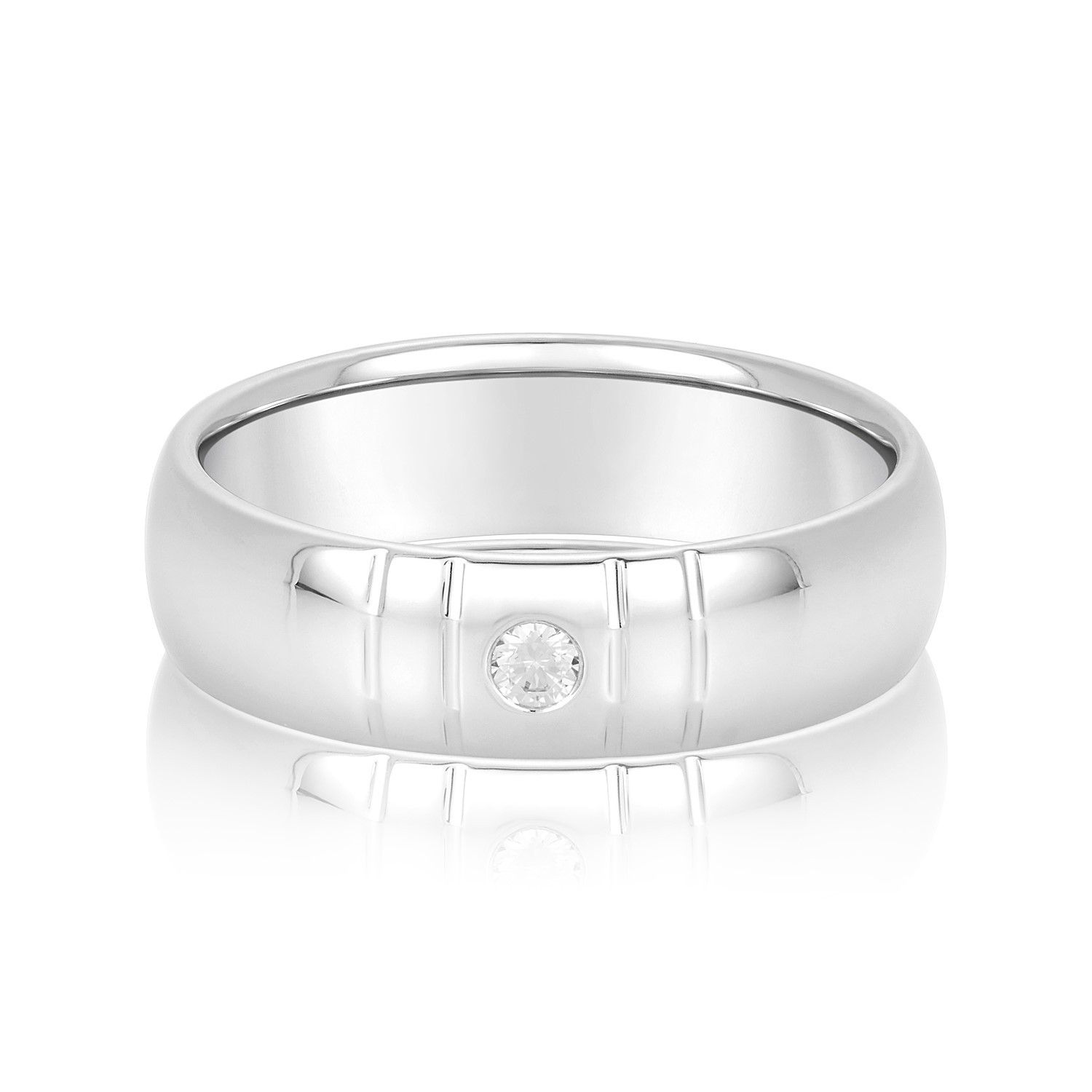 Medolius Lab Grown Diamond Flush Set Women's Wedding Ring