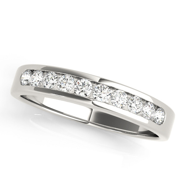 0.25 Ct Lab-Created Round Cut Emmett  Diamond Rings in 9K White Gold