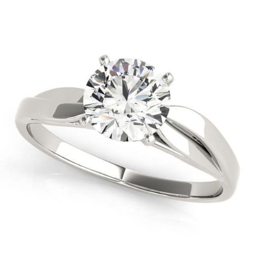 0.2 Ct Natural Round Cut Nedo  Solitaire Diamond Rings in Silver 925