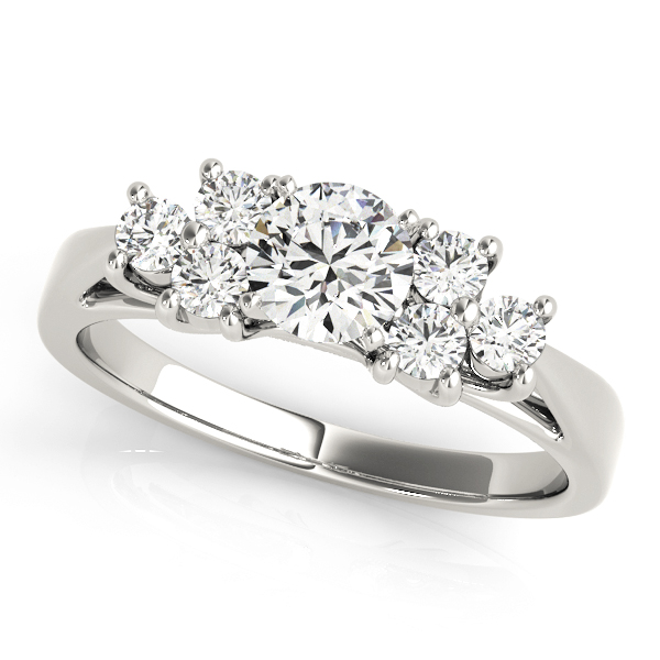 SunshineDiamonds Side Stone Diamond Diamond Rings in Platinum(950)