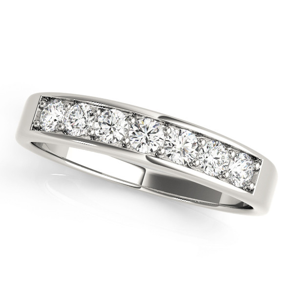0.37 Ct Lab-Created Round Cut Sofi  Diamond Rings in 9K White Gold