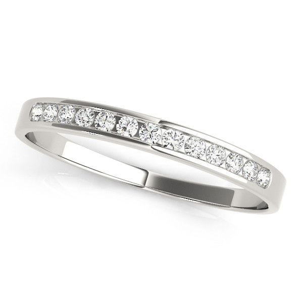 0.1 Ct Lab-Created Round Cut Hadia  Diamond Rings in 9K White Gold