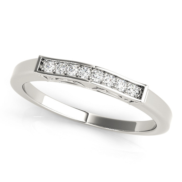 0.08 Ct Lab-Created Round Cut Lianny  Diamond Rings in 9K White Gold