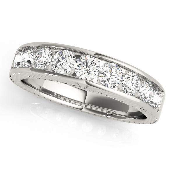 0.87 Ct Lab-Created Round Cut Lamya  Diamond Rings in 9K White Gold