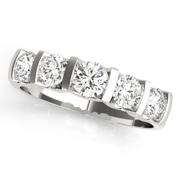 Natural Bar-Set Diamond Ring