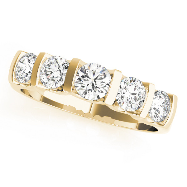 Natural Bar-Set Diamond Ring