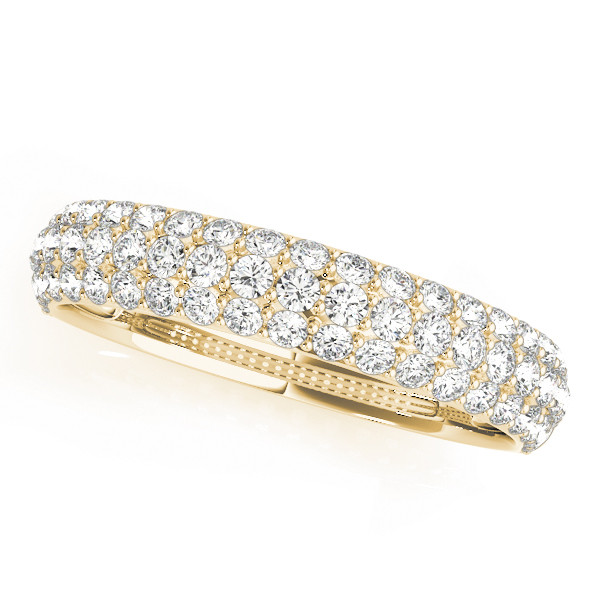 0.62 Ct Lab-Created Round Cut Fanta  Diamond Rings in 9K White Gold