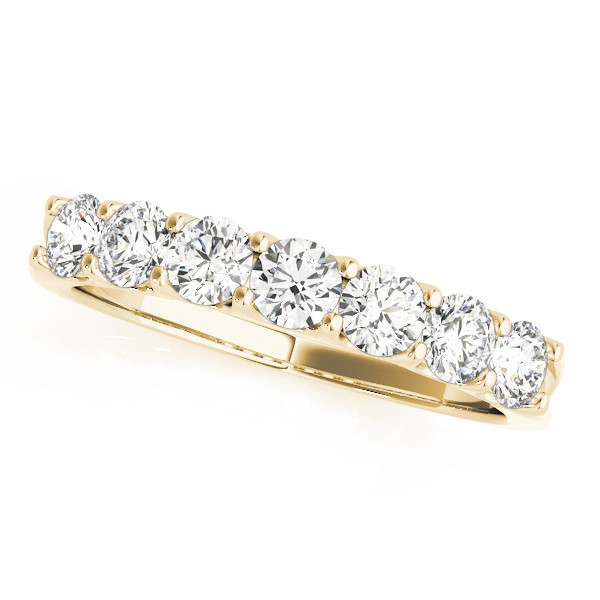 0.14 Ct Lab-Created Round Cut Adara 7 Stone Ring Diamond Rings in 9K White Gold