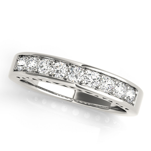0.5 Ct Lab-Created Round Cut Leisha  Diamond Rings in 9K White Gold
