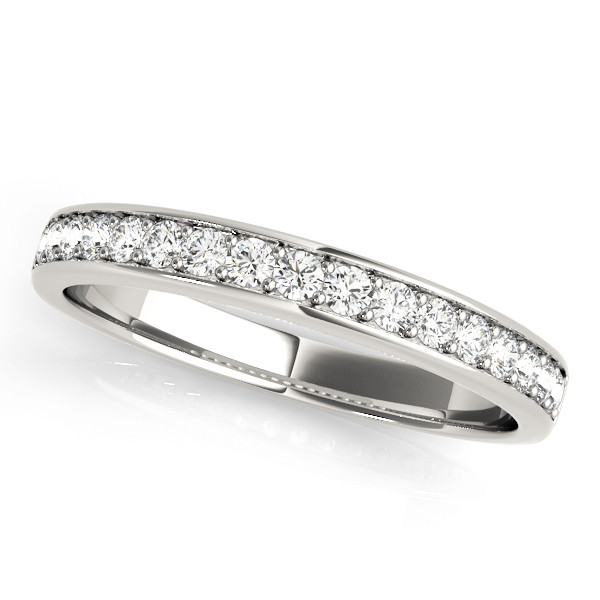 0.33 Ct Lab Grown Round Cut Lakely  Diamond Rings in 9K White Gold