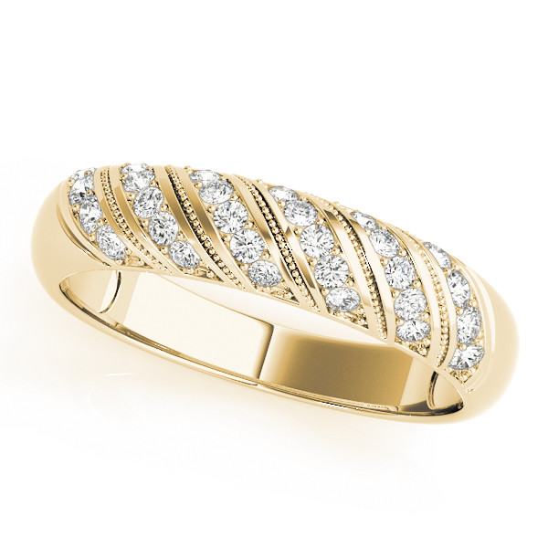 0.25 Ct Lab-Created Round Cut Anslee  Diamond Rings in 9K White Gold