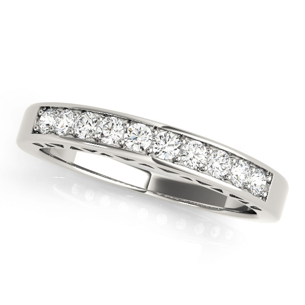 0.33 Ct Lab-Created Round Cut Loxley  Diamond Rings in 9K White Gold