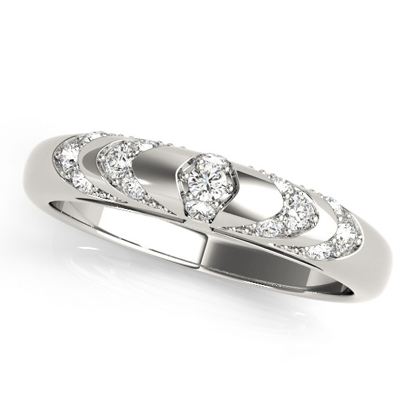 0.25 Ct Lab-Created Round Cut Lochlyn  Diamond Rings in 9K White Gold