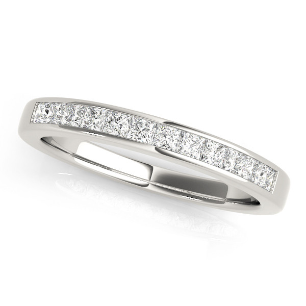0.2 Ct Lab-Created Princess Cut Rosabelle  Diamond Rings in 9K White Gold