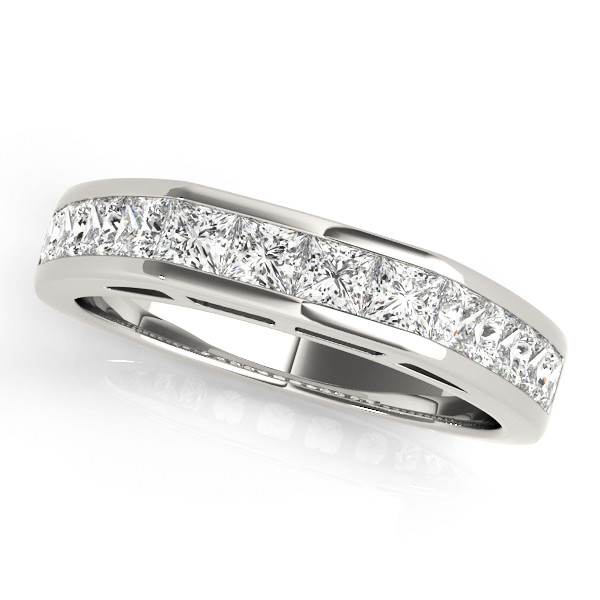 1.2 Ct Lab-Created Princess Cut Aisley  Diamond Rings in 9K White Gold